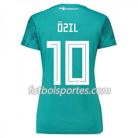 Camisetas Alemania Özil 10 Mujer Segunda Equipacion Mundial 2018